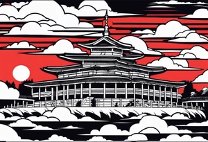 I want a sleeve with Naruto red clouds throughout the design , Naruto / sauske, Atl skyline ,
Jamaica coat of arms or flag , football and captain C , Duke chapel tattoo idea
