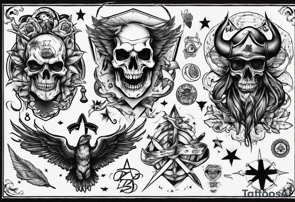 american
brothers tattoo idea