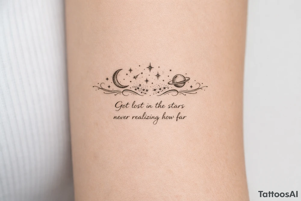 Got lost in the stars never realizing how far tattoo idea