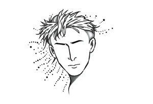 Confusion and pressure in thin lines on solo traveler tattoo idea