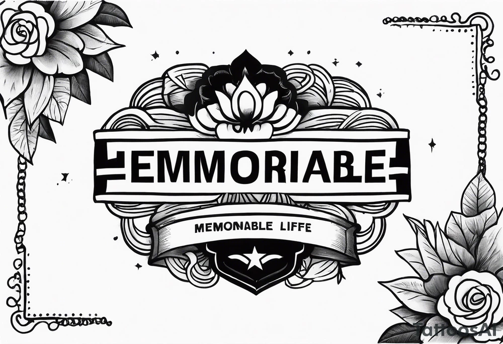 armband with these words: memorable life honorable death tattoo idea