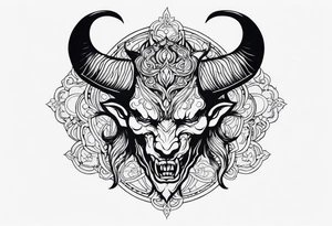 Black clover demon tattoo idea