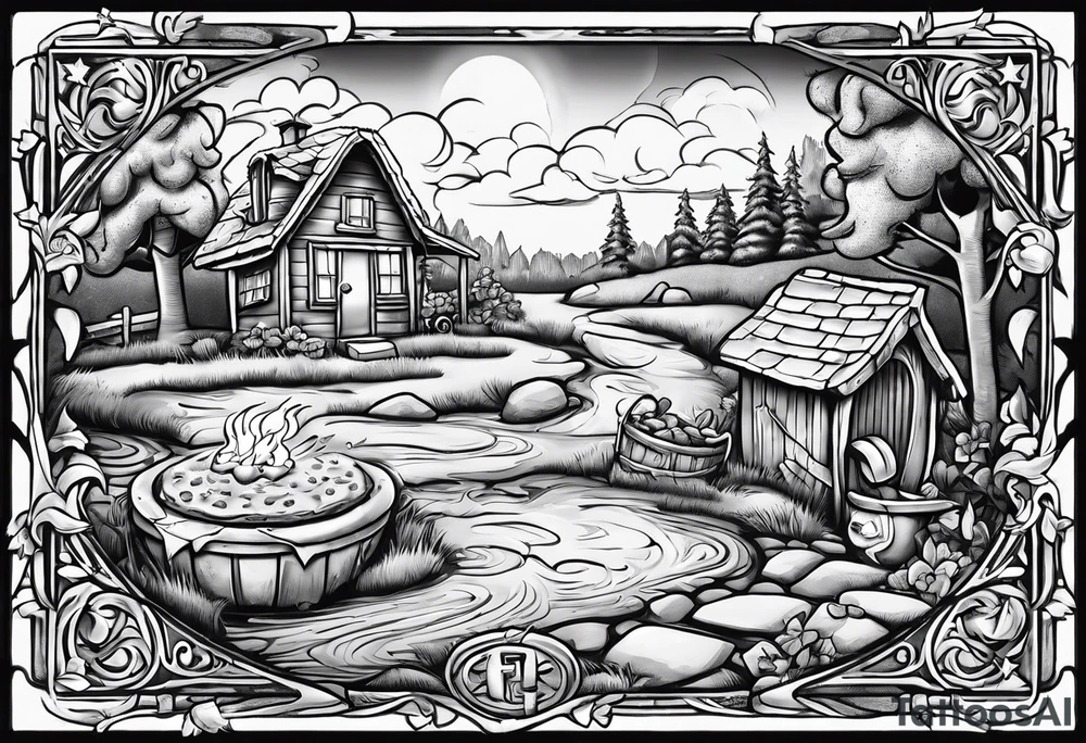 Jesus Christ
Is jackhammering Mickey Mouse in the doo-doo hole
With a lawn dart as Garth Brooks gives birth to something
Resembling a cheddar cheese log with almonds on Santa Claus's tummy-tum tattoo idea