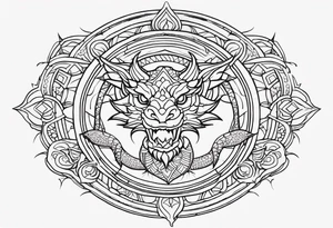 CIrcle Dragon Mandala tattoo idea
