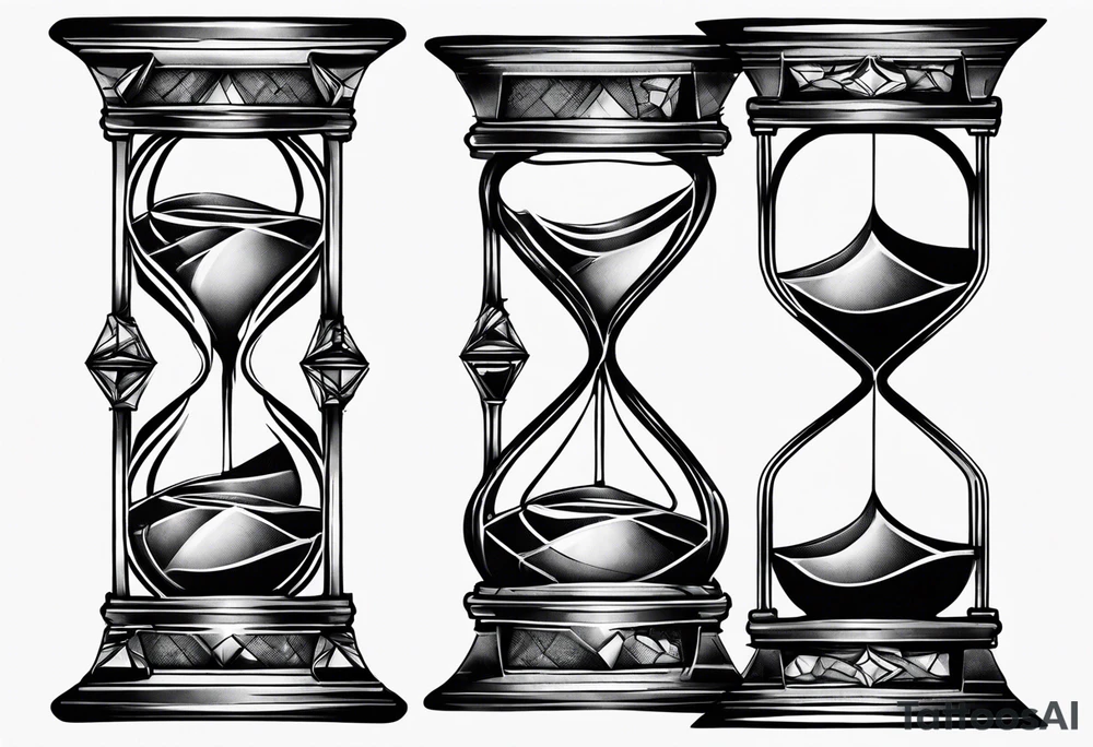 Shattering hourglass tattoo idea