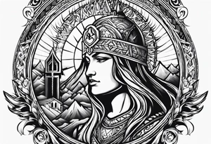 Valhalla word church tattoo idea
