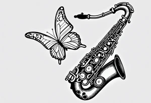 Saxophone, butterfly, rainbow, woody toy story tattoo idea