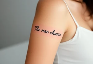 The name chance tattoo idea