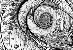 fibonacci sequence with numbers tattoo idea