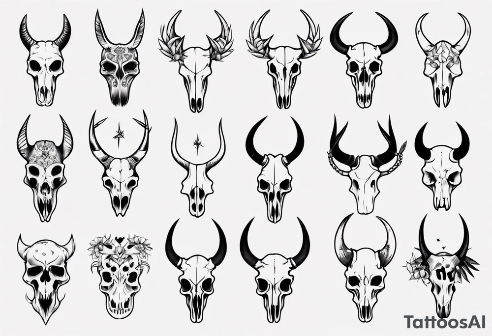 animal skull tattoo idea