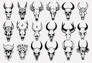 animal skull tattoo idea