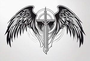 Dark angel wing tattoo idea