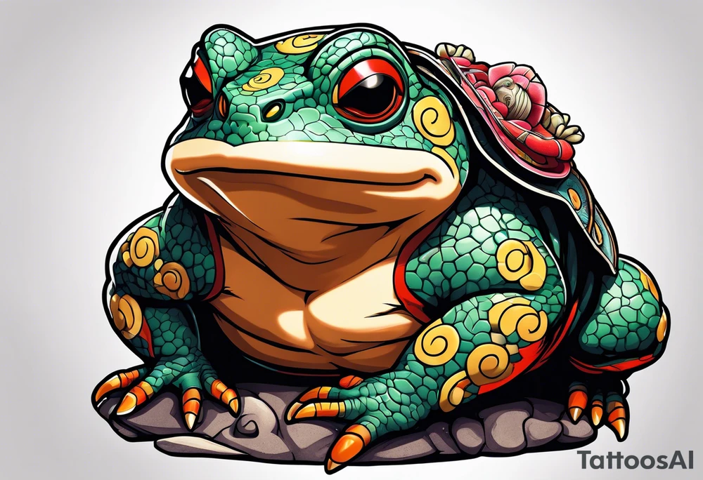 Jiraiya Naruto Gamakichi toad tattoo idea