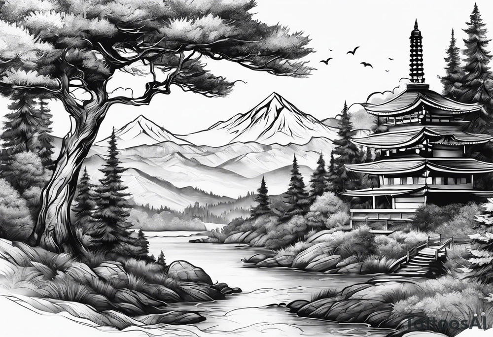 Bäume skyline tattoo idea