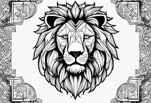 lion head tattoo idea