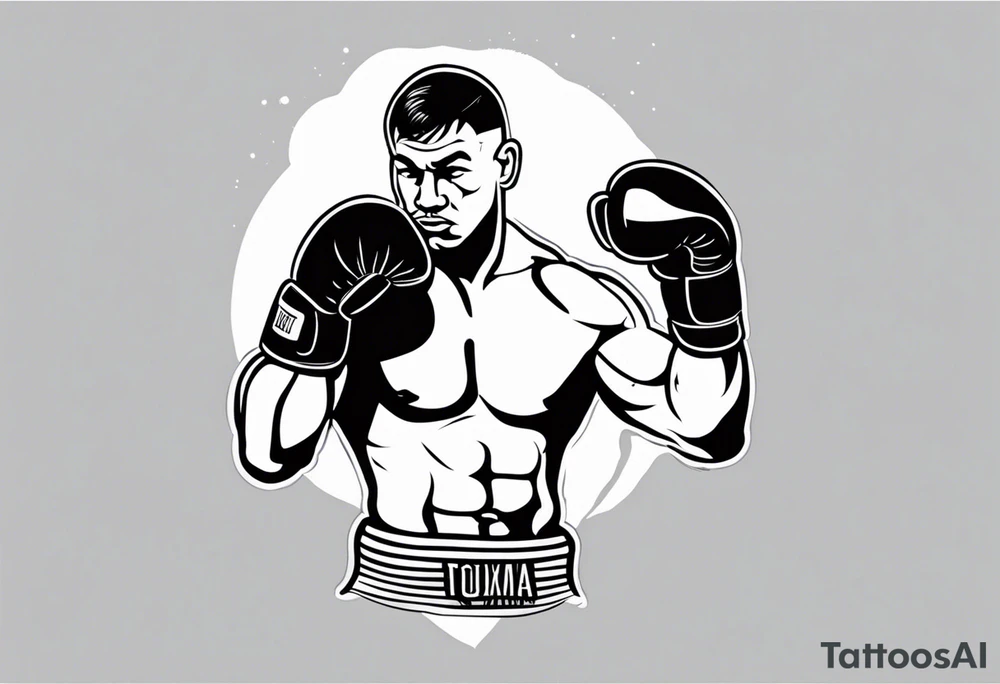 Old school boxer style mma fighter tattoo tattoo idea