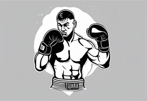 Old school boxer style mma fighter tattoo tattoo idea