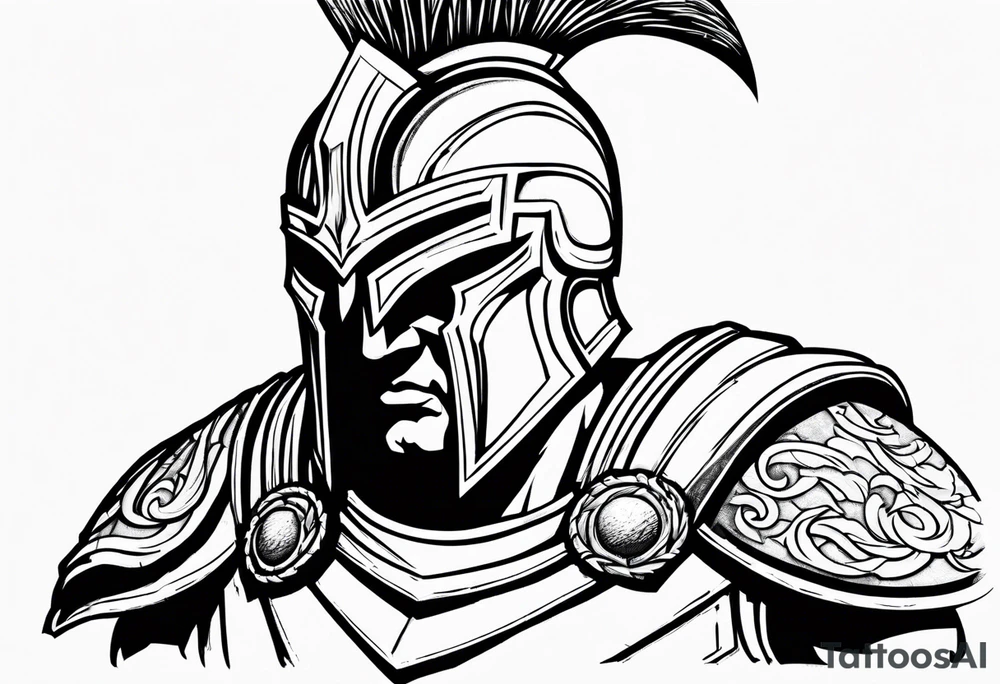 spartan soldier enraged tattoo idea
