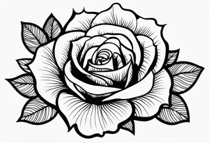 rose pattern tattoo idea