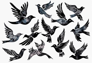 jigsaw puzzle piece with birds flying from it tattoo idea