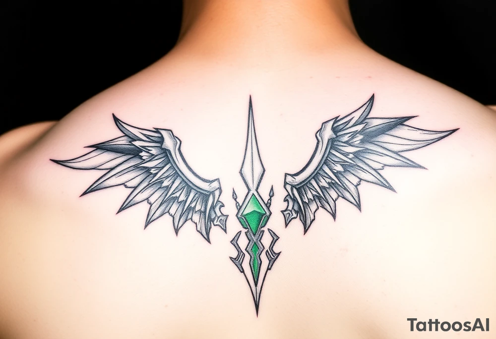Final fantasy green materia tattoo idea