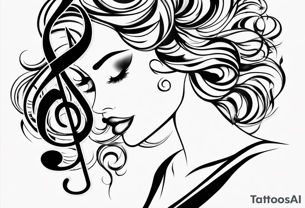 Music notes SIMPLE tattoo idea