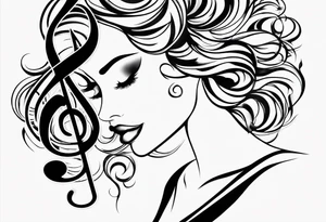 Music notes SIMPLE tattoo idea
