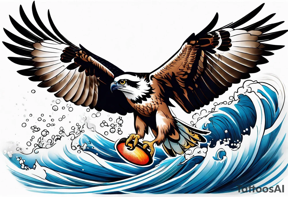 osprey catching fish tattoo idea