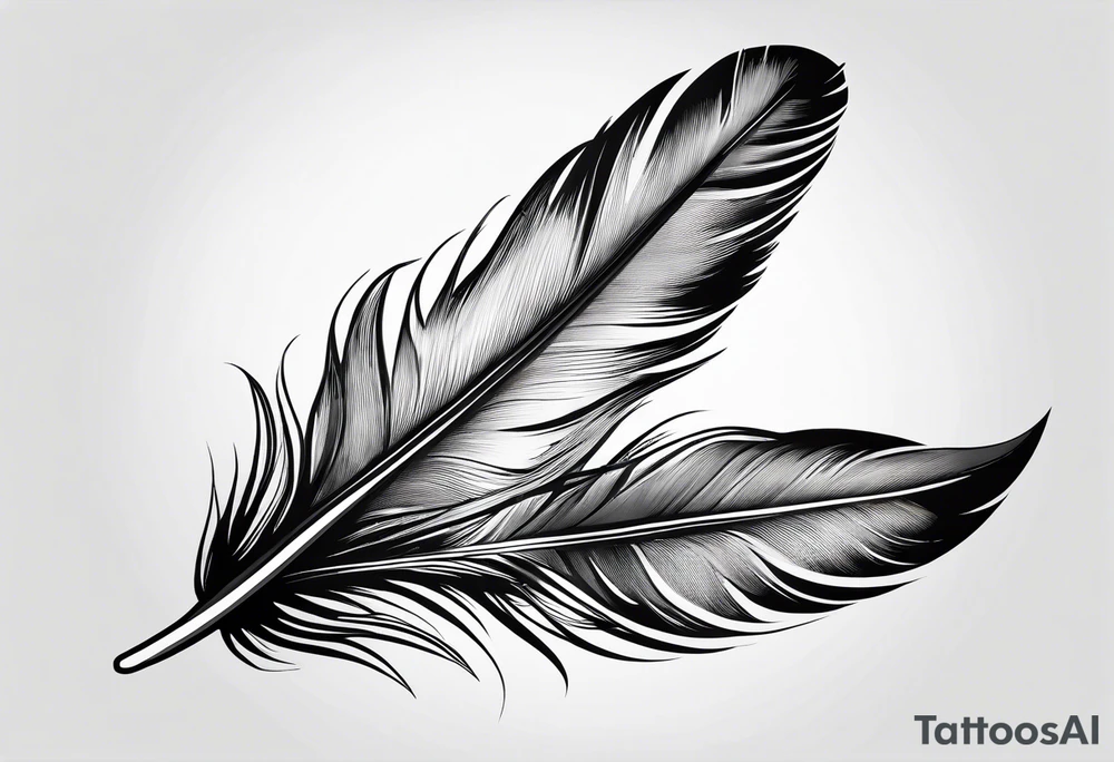 Feather travel tattoo idea