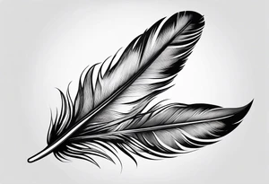 Feather travel tattoo idea