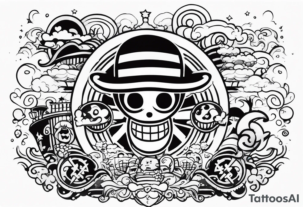one piece style tattoo tattoo idea