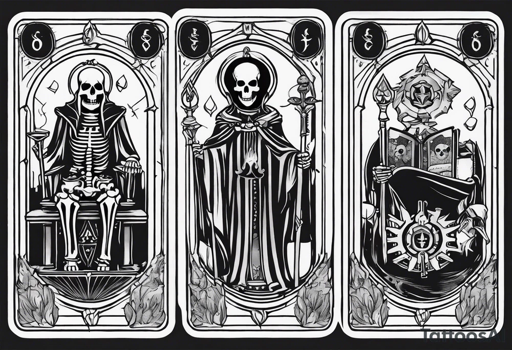 Hierophant skeleton 
tarot card tattoo idea