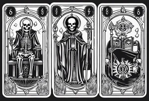 Hierophant skeleton 
tarot card tattoo idea