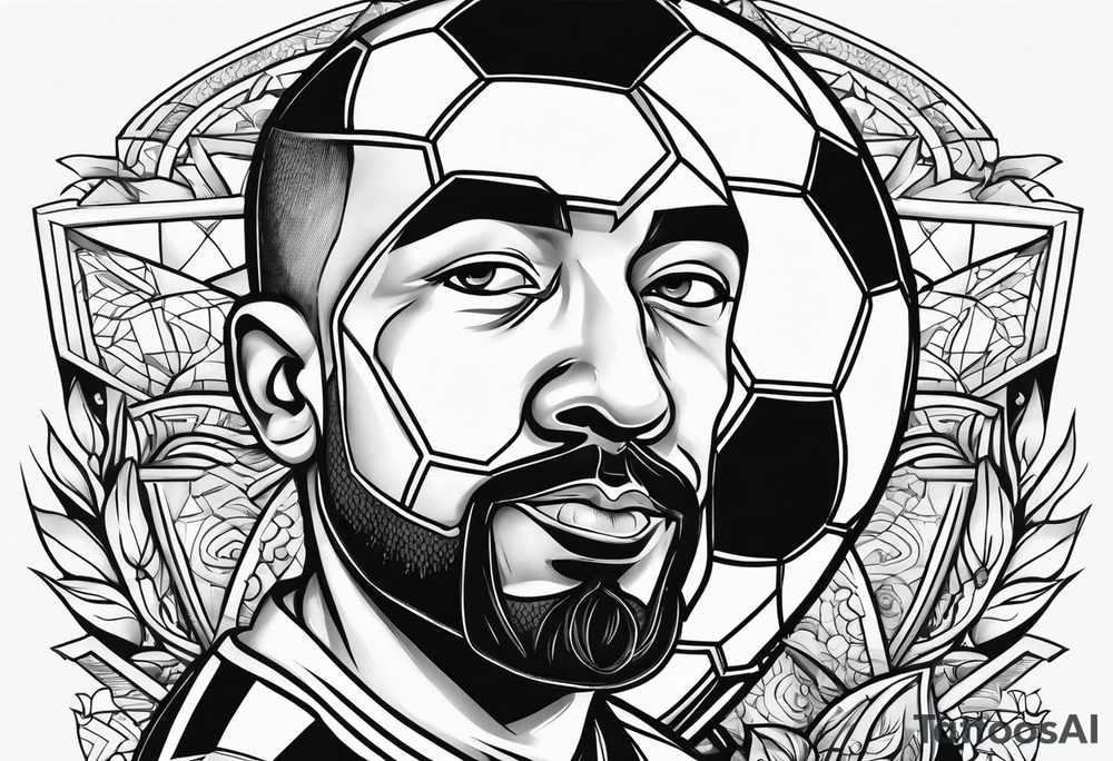 Soccer tattoo caricature to use with a friend tattoo idea