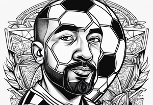Soccer tattoo caricature to use with a friend tattoo idea