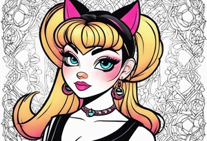 powerpuff girl vücudunda kedi tattoo idea