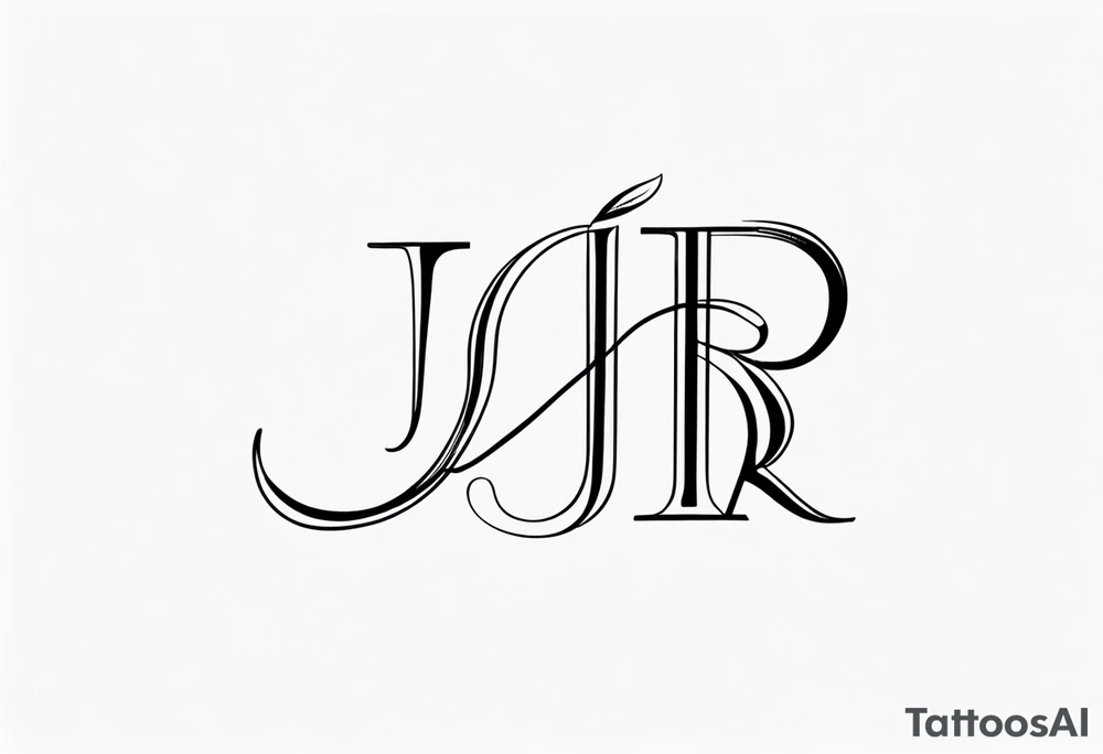 J and R initials tattoo idea