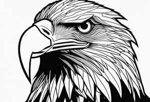 American flag eagle tattoo idea
