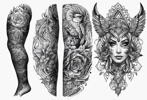 relegious leg tattoo tattoo idea