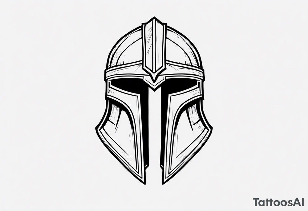 Spartan helmet tattoo idea