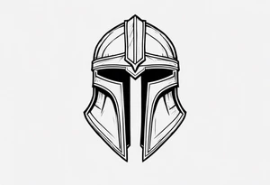 Spartan helmet tattoo idea