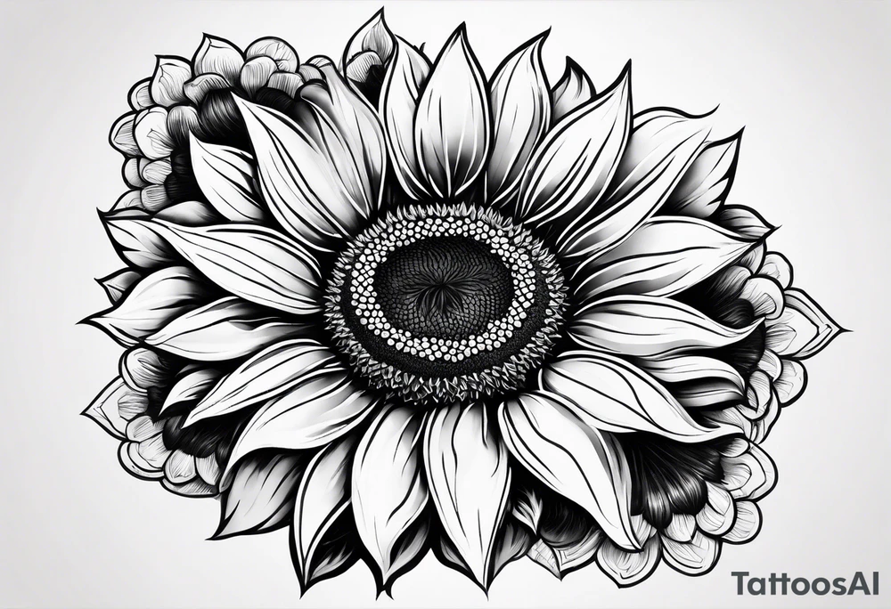 a sunflower tattoo idea