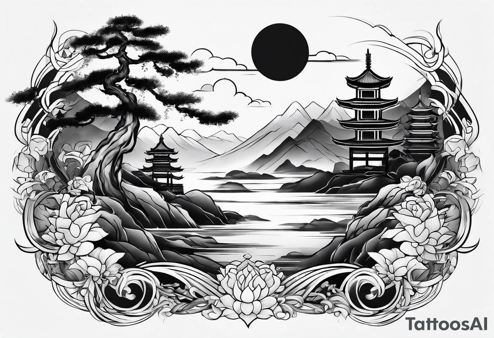 asian inspired simple tattoo idea