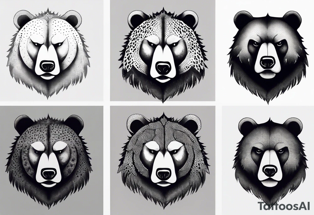 angry bear
different seasons tattoo idea