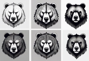 angry bear
different seasons tattoo idea