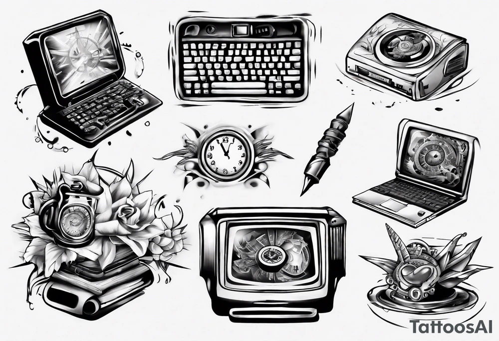 Computer time tattoo idea