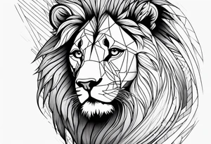 lion messed with woman tattoo idea