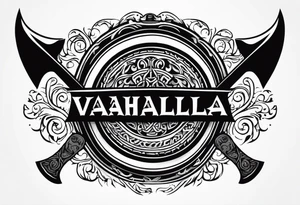 Valhalla round shield 
 axe beserker tattoo idea
