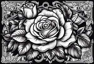 Roses and flowers With nursing and hunting and cows and bulls and fishing and love and church. tattoo idea