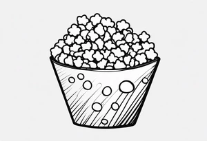 Popcorn tattoo idea